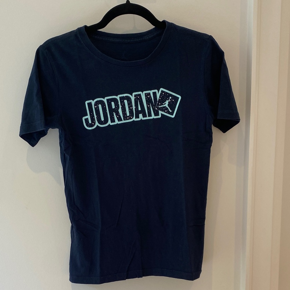 Jordan Kids Dark Blue Tee with Logo
